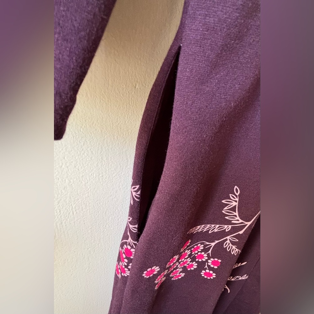 BODEN cherry blossom A LINE MIDI dress Lined PLUM COLOR US 8 petite - Picture 6 of 8